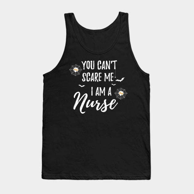 Halloween Unicorn You Can't Scare Me I Am a Nurse / Funny Nurse Fall Autumn Saying Tank Top by WassilArt